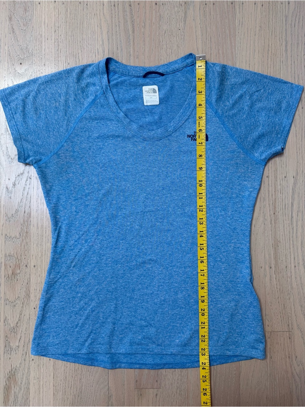 The North Face Performance V-Neck Athletic Tee Heather Blue Size Small - Picture 5 of 8